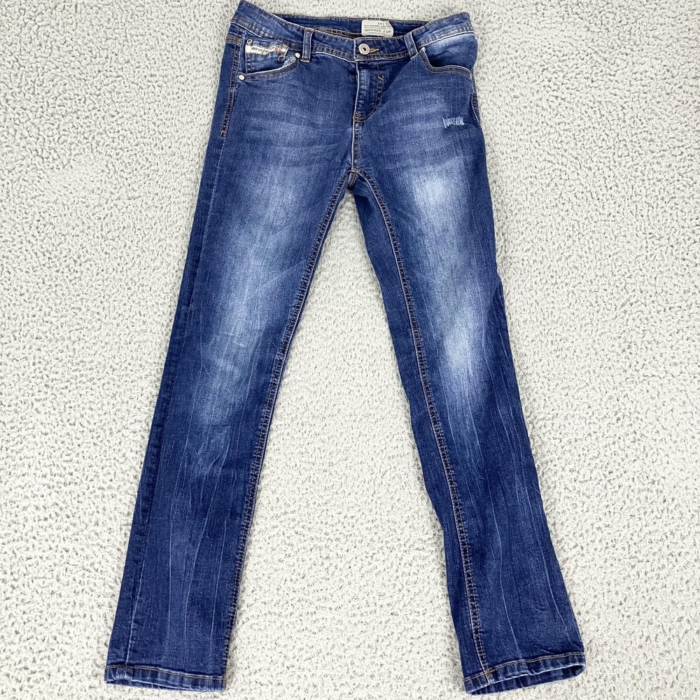 Diesel Jeans 14 Blue Medium Wash Waykee J US Regular Straight Stretch Denim